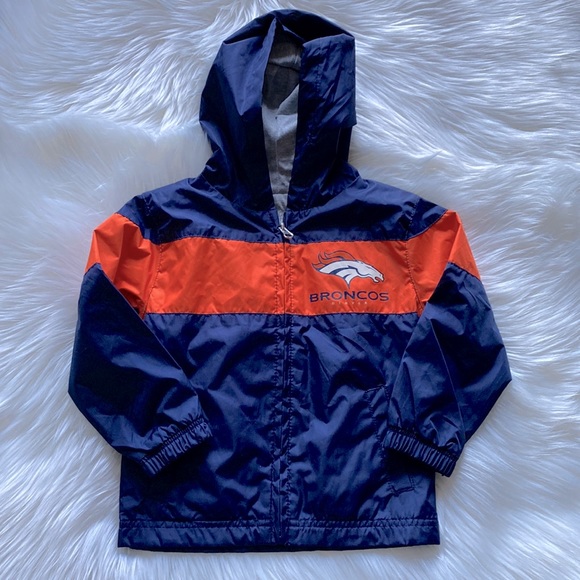 NEW NFL Team Apparel Denver Broncos Football Toddler Jacket 2T Blue Orange Zip - Picture 1 of 5